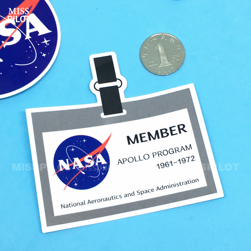 스티커 NASA 항공 우주국 수하물 여행 방수 점착 수첩 우주선 콜롬비아 셔틀