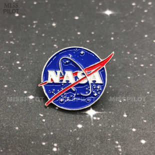 NASA徽章钥匙扣圈美国航空航天局LOGO胸针宇航员太空宇宙星际标志