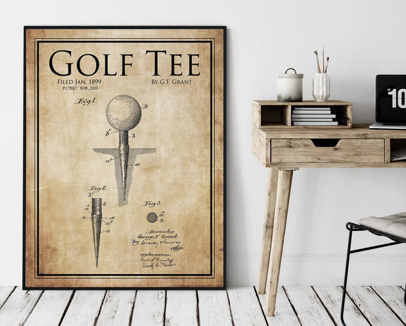 美式复古怀旧高尔夫体育海报装饰画有框挂画墙壁球杆运动高尔夫球