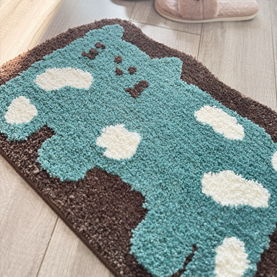 网红款可爱卡通胖猫咪浴室强吸水地垫卫生间门口防滑垫子家用脚垫