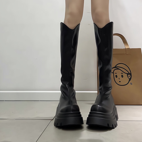 辣妹厚底靴子女长筒靴
