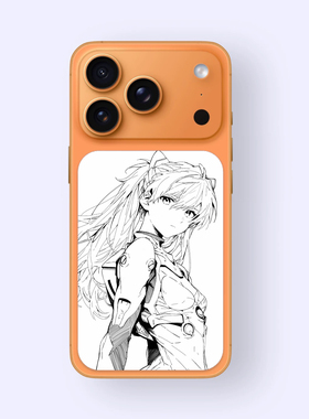 卡通动漫eva橙色iPhone17/pro max Air背部贴膜不留胶可定制