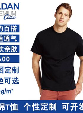纯棉短袖定制Gildan吉尔丹T恤文化衫T加厚锤子空白205g杰丹EEHA00
