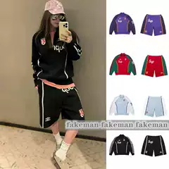 25SS Umbro Zip-Up Jacquard Knit Cardigan and Shorts