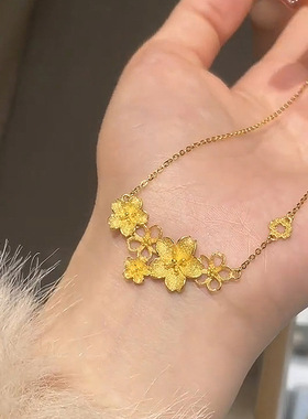 小红书同款三生三世繁花似锦花朵项链花团锦簇百搭款简约气质项链
