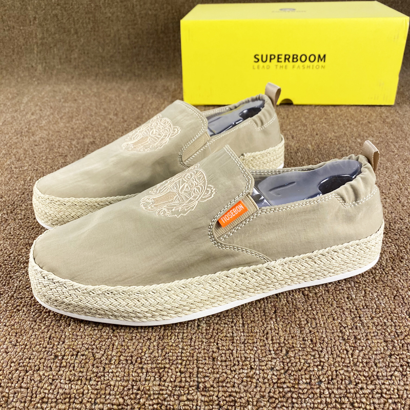 老北京帆布鞋麻绳雨伞刺绣脚蹬