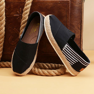 Tt&Mm/汤姆斯女鞋一脚蹬懒人渔夫鞋夏季草编麻底孕妇防臭玛丽布鞋