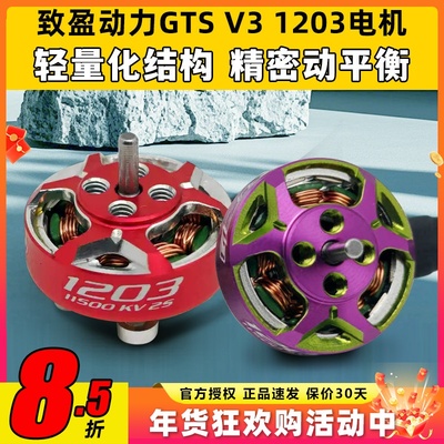 RCinpower致盈动力GTS V3 1203无刷电机花飞竞速室内穿越机动力