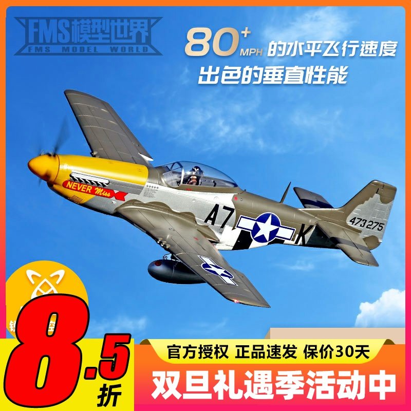 FMS野马P-51D二战经典飞机像真