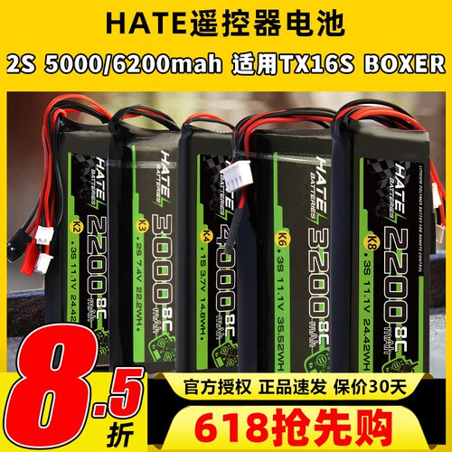 HATE航模控电遥控器电池乐迪AT9Spro迈克天地飞9锂电池1s2s3s控电
