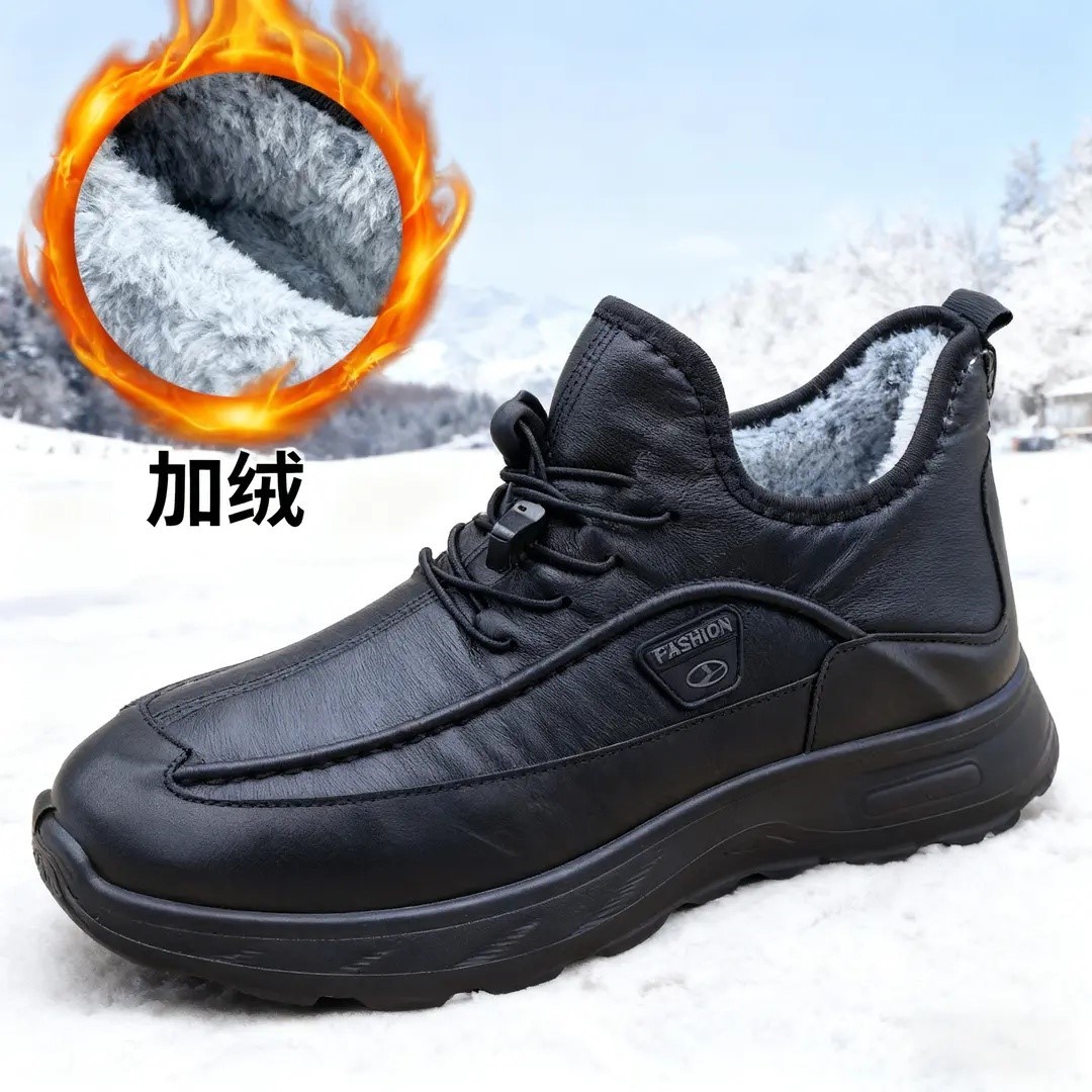 老北京布鞋男款冬季大棉鞋加绒加