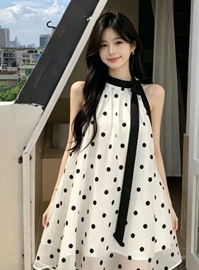 小个子专属连衣裙女夏收腰显高修身遮肉矮个子女生百搭气质中长裙