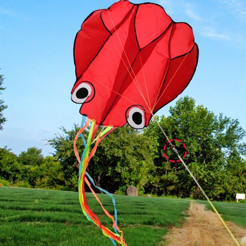 2025新款高档大型大章鱼风筝立体风筝微风易飞风筝显眼包,特色手工艺,风筝,淘宝优惠券,粉丝福利购,淘宝优惠卷