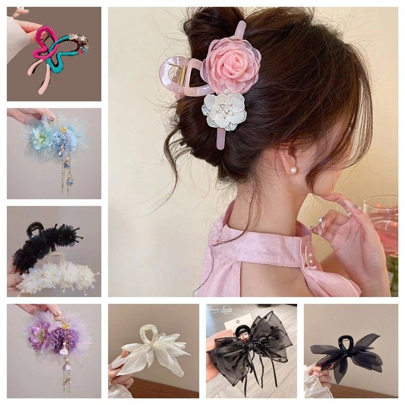 新款高端发夹雨后芭蕉~超仙蝴蝶结抓夹2026新款后脑勺鲨鱼夹女,饰品/流行首饰/时尚饰品新,发饰,淘宝优惠券,粉丝福利购,淘宝优惠卷