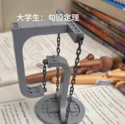 勾股定理平衡架反重力积木悬浮术拼插拼装创意DIY小玩具物理实验
