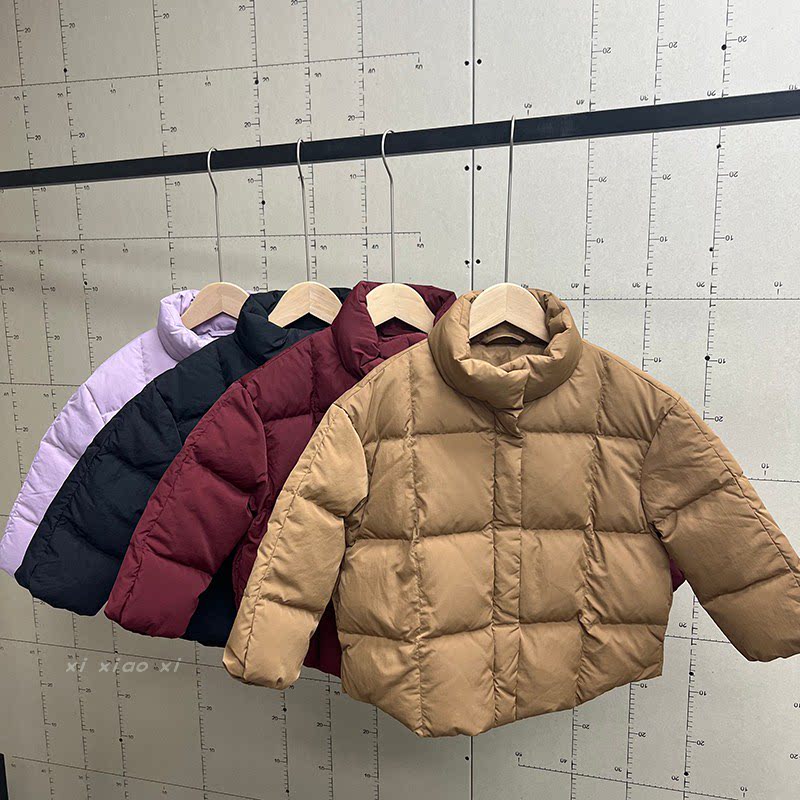 25新款儿童羽绒服新国标90绒男女童立领短款加厚保暖韩版休闲外套