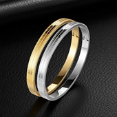 ins潮流手环设计 百搭时尚 不锈钢欧美男士 手镯钛钢精工个性