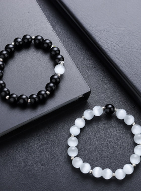 猫眼石手串男轻奢小众高级感个性设计嘻哈百搭配饰女夏季简约饰品