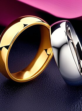 不锈钢戒指女小众高级轻奢不掉色ins风球面指环钛钢素圈指环