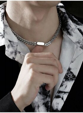 项链男士潮时尚简约风个性百搭男款颈链设计高级感百搭潮流配饰品