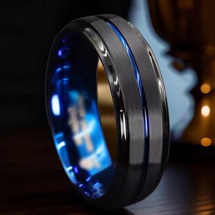 不锈钢戒指男款潮男ins风双色高级感不掉色钛钢手饰小众设计