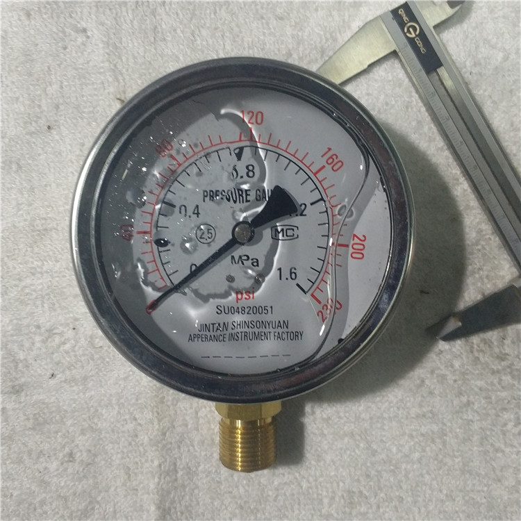 储气罐气压表耐振压力表1.6mpa