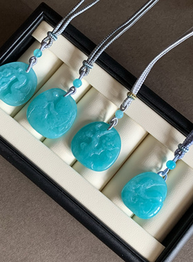 天然天河石锁骨链项链挂件