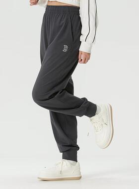 MLB男女26春夏款舒适时尚百搭经典小logo束脚裤休闲长裤3APTB0663