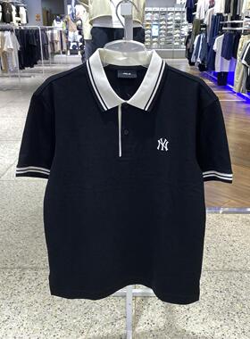 球星女短袖时尚旅游透气针织衫3APQB0253宽松MLB舒适polo百搭运动