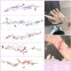 彩色贴女花朵纹身手腕防水持久高颜值ins同款 高级水洗甜酷纯欲风