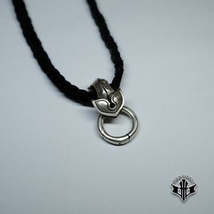 铁心银饰 手工雕蜡 原创设计链接扣 925纯银环 DIY百搭配件