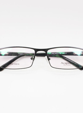 Acapulco 男士近视全框镜架有弹簧近视镜8004眼镜男 近视平光眼睛