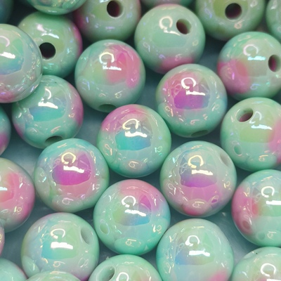 （9.9元包邮）81-020卡16陈明兔子圆珠10颗青色