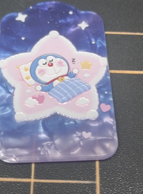 （15元包邮）一个加大仿醋酸哆啦A梦蓝色睡眠吊孔双面浮雕片片