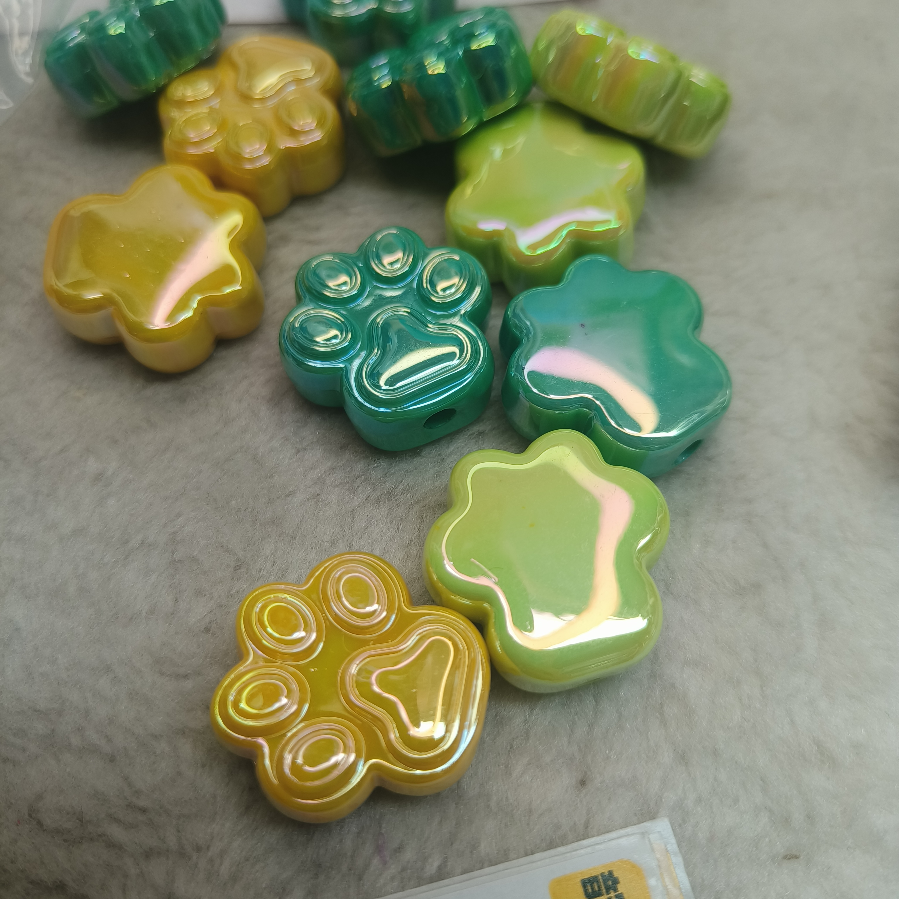 （9.9元包邮）46-053半孔电镀猫爪26mm2颗不满9.9随机发