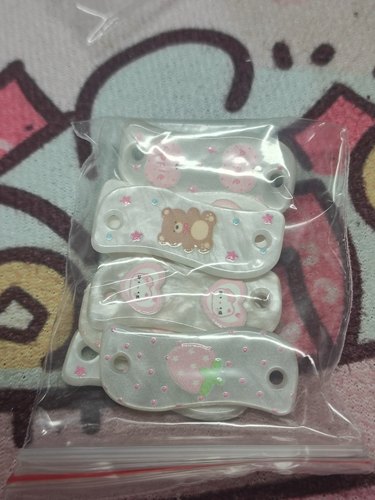 15元包邮）10个白色波浪上下双吊双面浮雕混款混发112-031