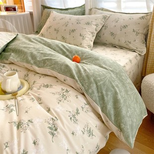 定制纯棉四件套全棉100床上180x200x220被套尺寸床单床笠款定做