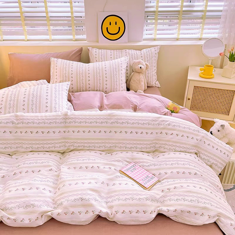 全棉纯棉四件套床单被套150x180x220x200x230x250三件套床上用品