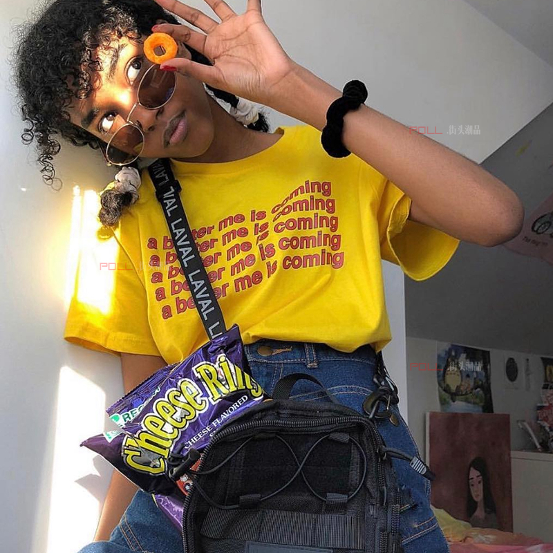 Å·ÃÀinsÍøºìͬ¿îÓÄĬ×Öĸӡ»¨»ÆÉ«t-shirt¶ÌÐäÅ®¿íËÉ2019Ïļ¾Ð¿î