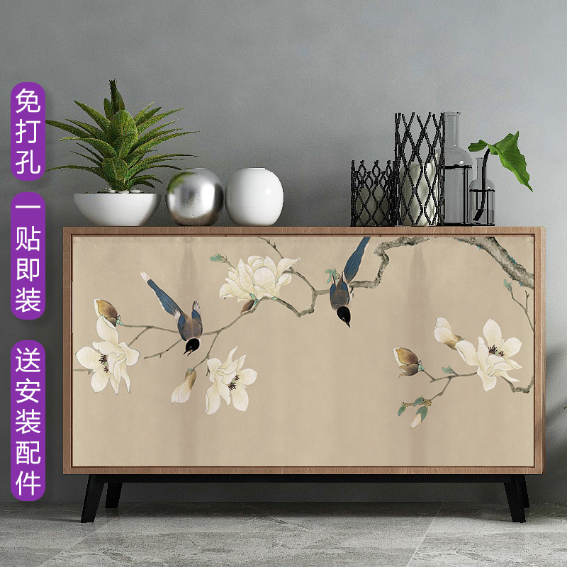 家用布帘半帘隔断帘中式衣柜帘