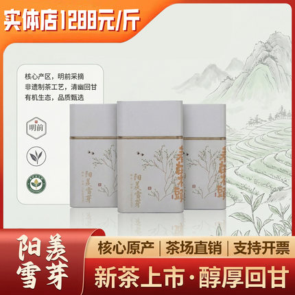 雾咬青阳羡雪芽2026春季新茶清香回甘绿茶雪芽嫩芽宜兴茗茶罐装