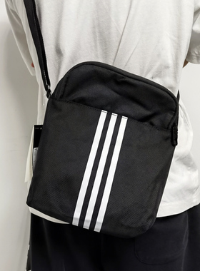 正品阿迪达斯单肩包男 斜挎包运动休闲手提包小背包商务包ED6877