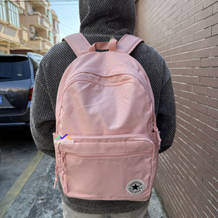 Converse匡威双肩包男女学生书包初中生高中生大容量休闲背包粉色