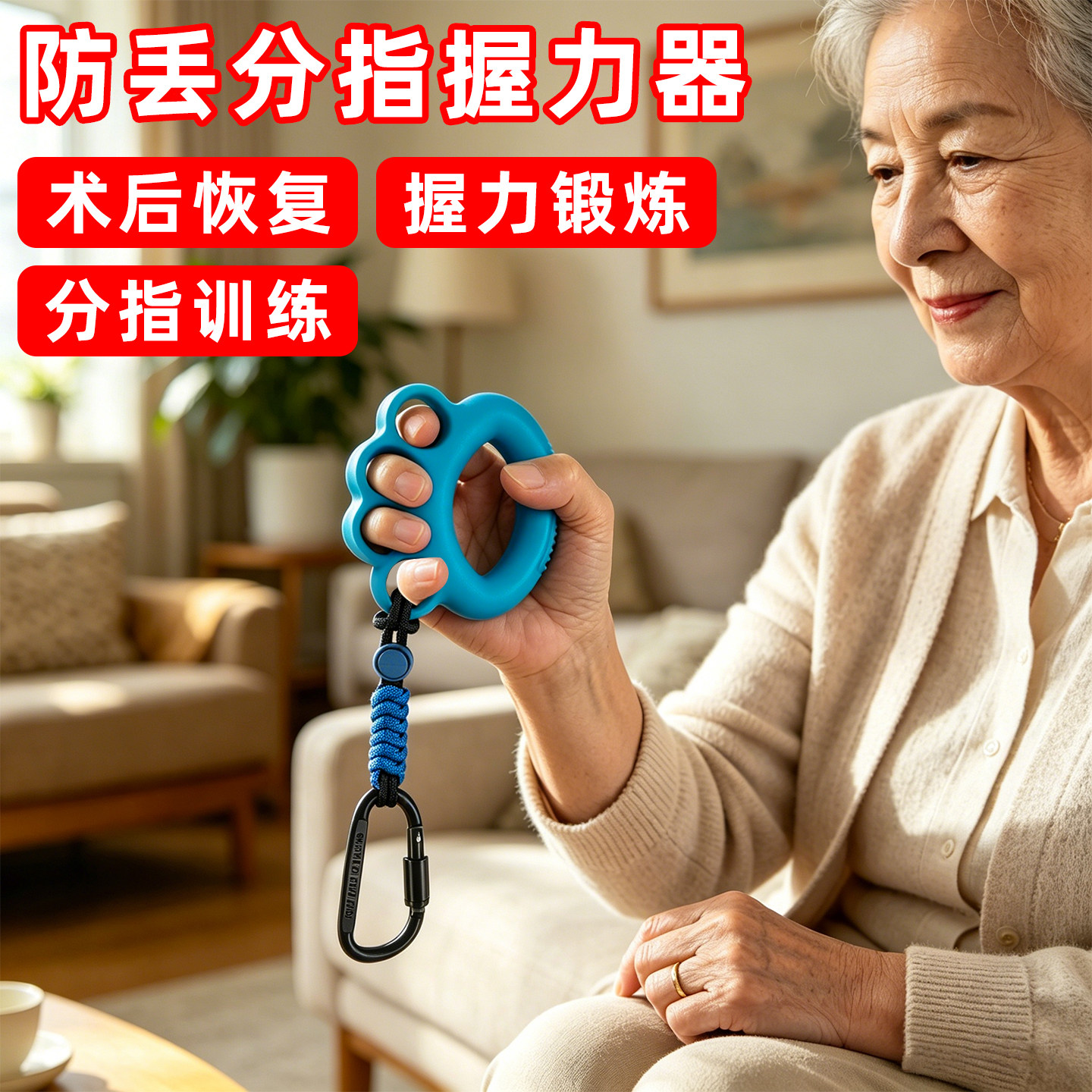 防丢分指握力器老人康复训练
