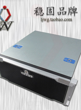 工控稳固品牌机箱4U450mm深网状前面板可锁监控机箱DVR3.0USB前置