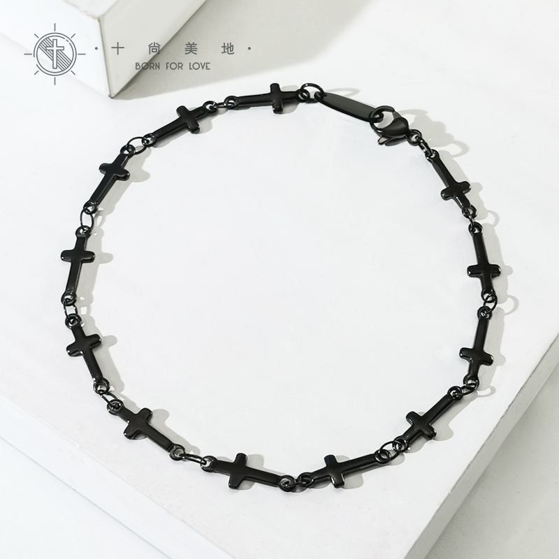 酷黑嘻哈日韩版品牌手链