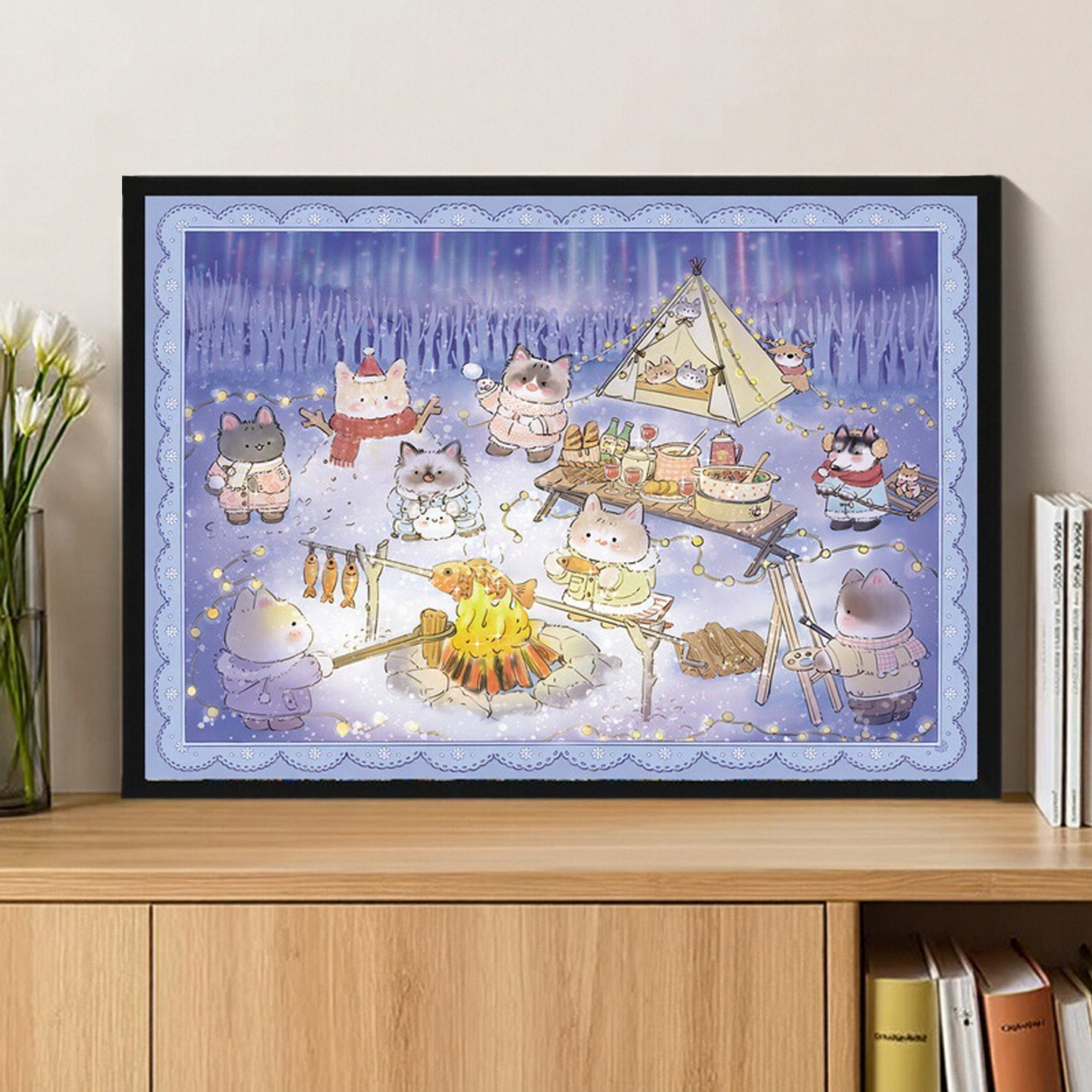 botop潮玩拼图一起看极光500片