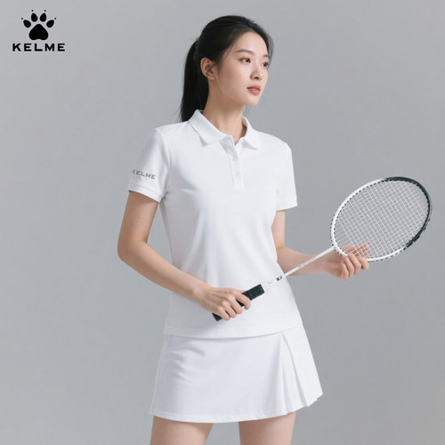 卡尔美商场同款女装翻领运动T恤
