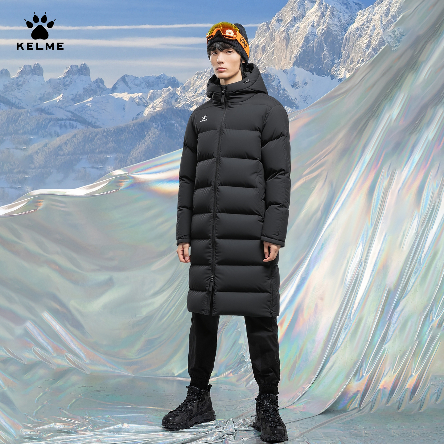 卡尔美棉服加厚长款棉大衣