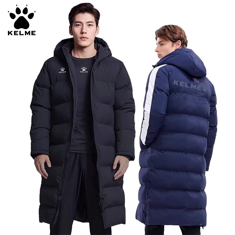 kelme卡尔美棉服长款冬训大衣男训练服定制官方旗舰正品羽绒棉袄
